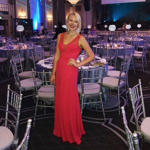 Stunning Lipstick Red BCBG Gown