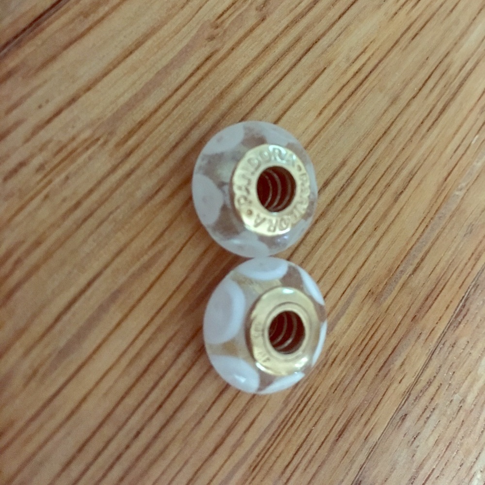 Pandora 14 K Gold Glass Beads