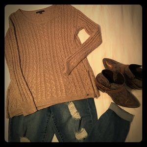 Cable knit sweater