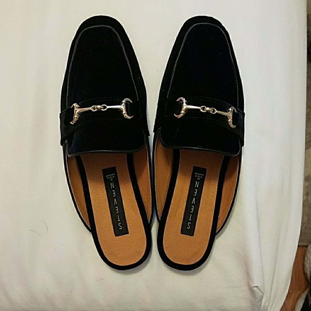 Steve Madden velvet horsebit loafer mules/slides