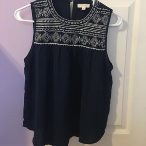 Navy blue top