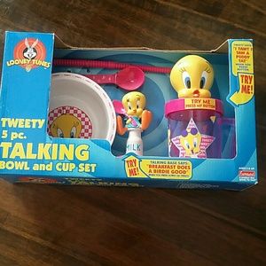 Tweety  Talking  5pcs  bowl and cup set