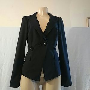 Semanticks. Womens Blazer Size 4 Black Savvy Lady