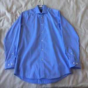 Light blue slim fit button down