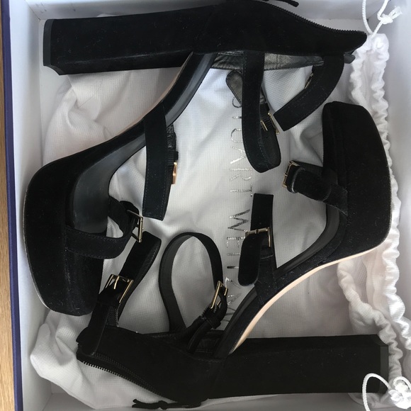 Stuart Weitzman Fourbucks shoe Black Suede: 8M