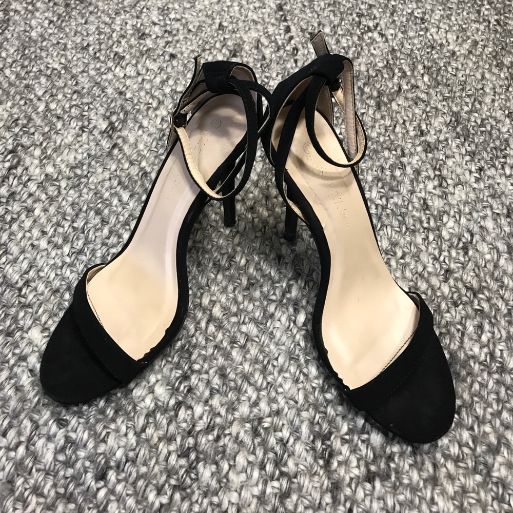 Black Ankle Strap Heels