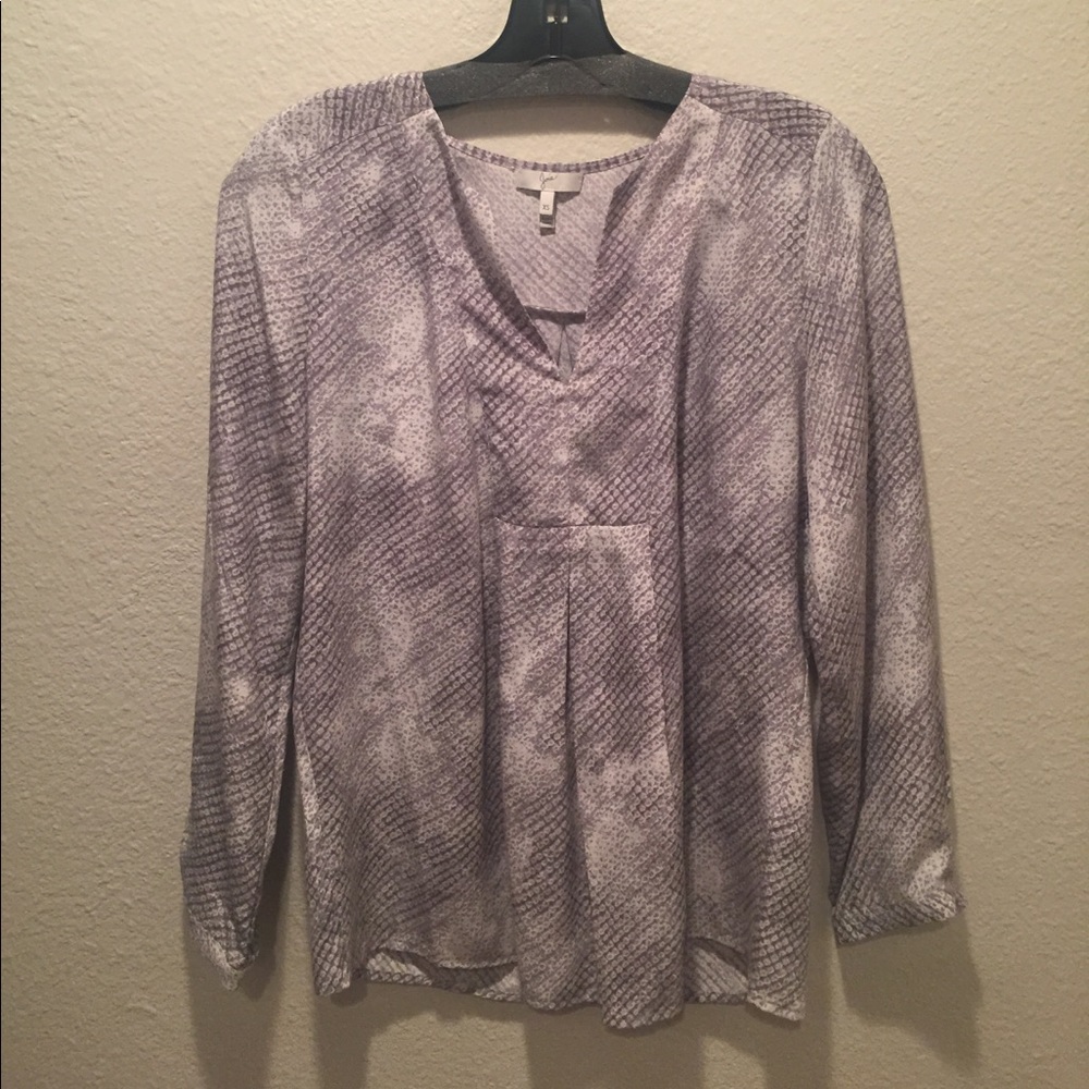 Joie Grey 100% Silk Blouse