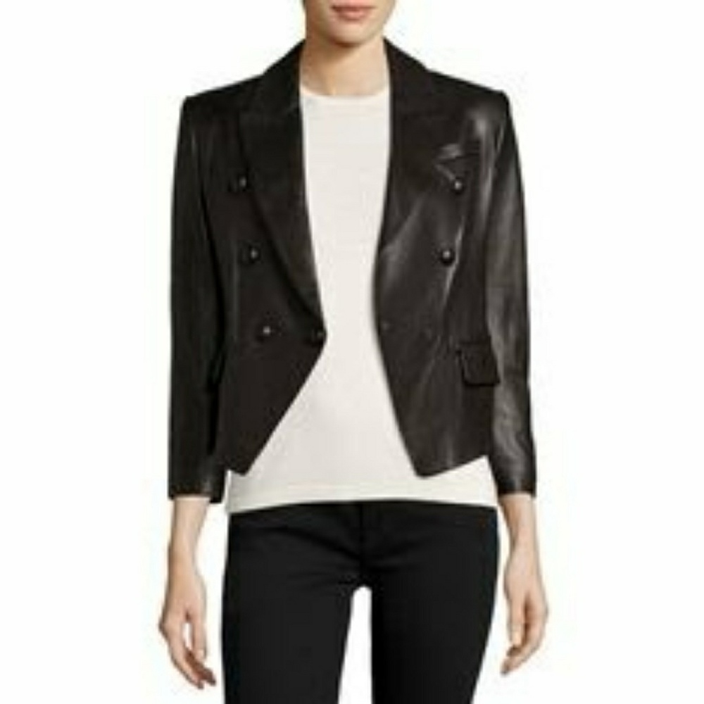 Leather Cropped Jacket