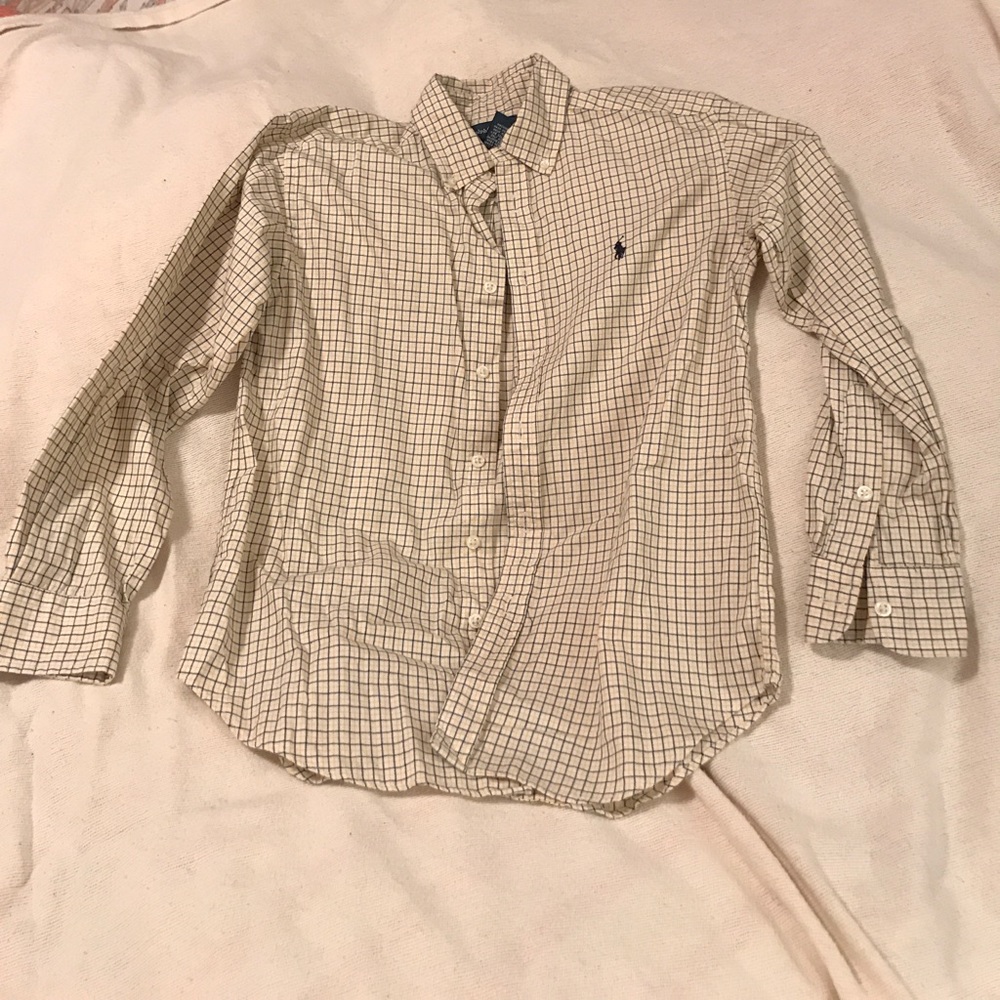 Ralph Lauren Polo dress shirt boys 10-12.