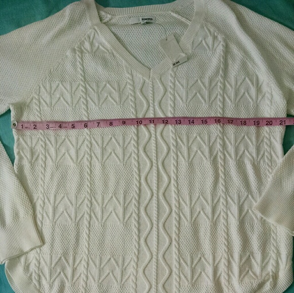 2/$20 White Sonoma Sweater L - Picture 4 of 5