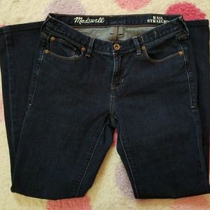 Madewell Rail Straight dark wash jeans