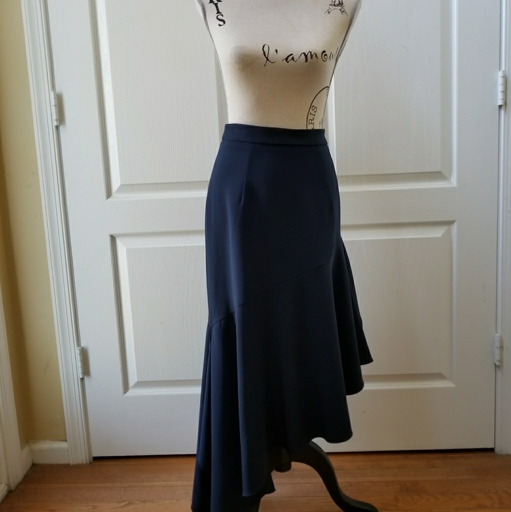 NEW Milly Charlotte Asymmetrical Midi Skirt