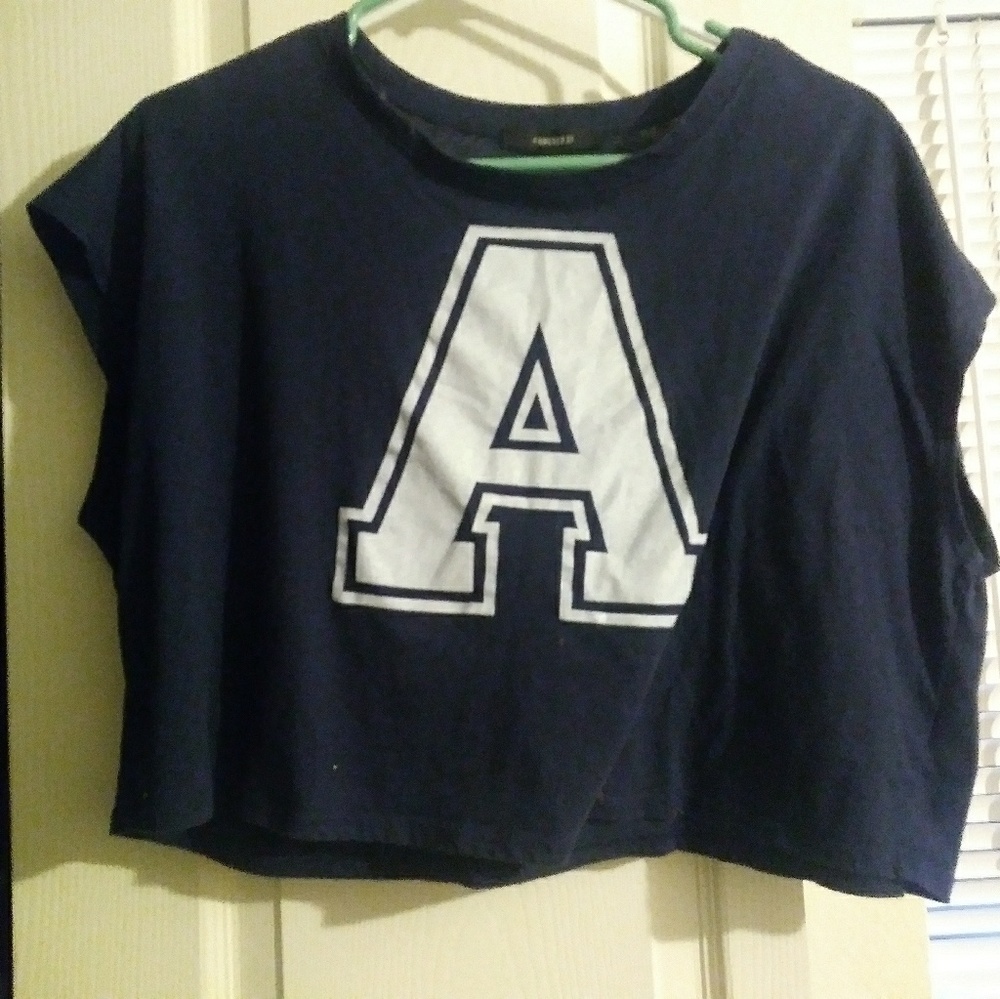 Blue crop top
