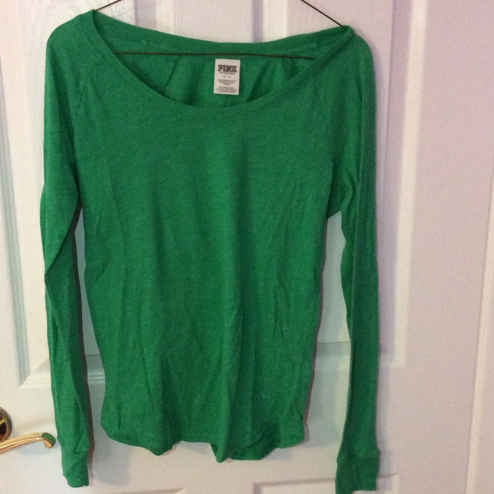 Victoria Secret/PINK green casual long sleeve