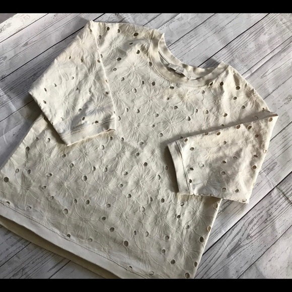 Loft Casual Cut Out Shirt CREAM - Picture 1 of 8