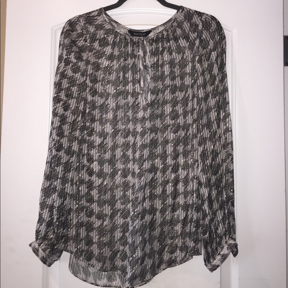 White House/Black Market Houndstooth Shirt