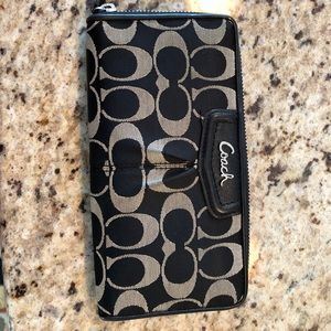 Coach zip around wallet