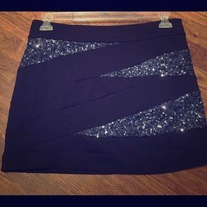 Express black mini skirt