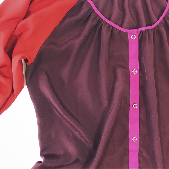 Express Colorblock Button Up Shirt - Picture 3 of 8