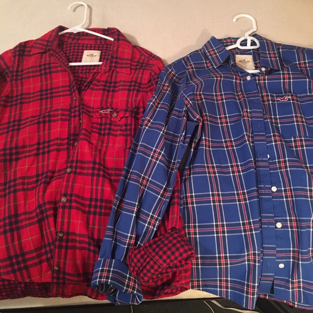 Women’s Large Hollister plaid/flannel button ups