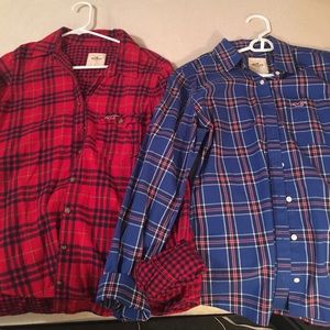 Women’s Large Hollister plaid/flannel button ups