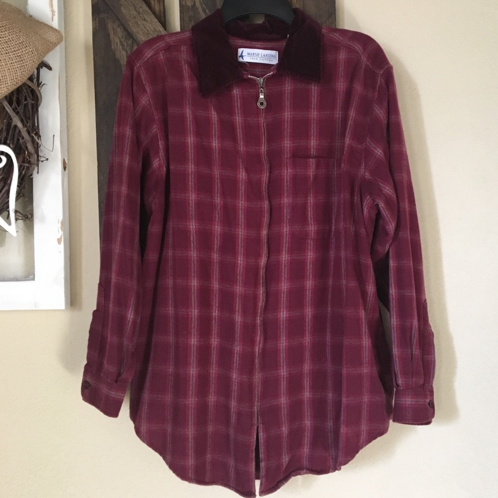 Marsh Landing Zip Up Flannel