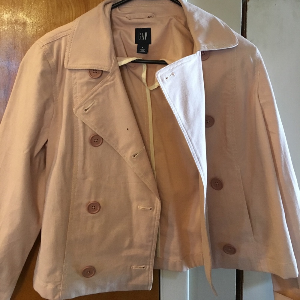 Pale Pink light weight pea coat