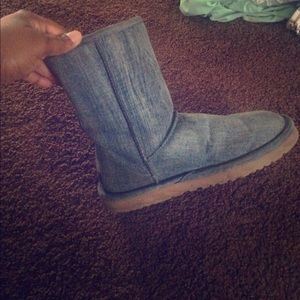 Gently worn denim ugg