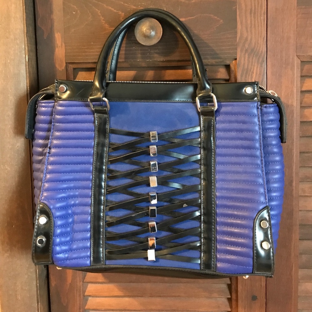 GX by Gwen Stefani purse. Blue and black.