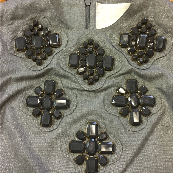 XS KARTA jeweled top silver hidden back zipper - Picture 2 of 6