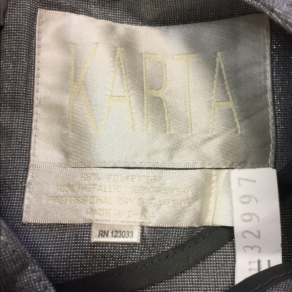 XS KARTA jeweled top silver hidden back zipper - Picture 6 of 6