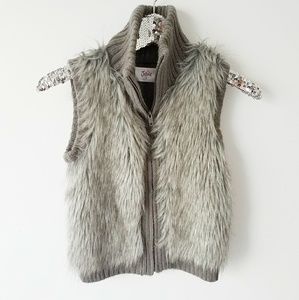 Justice Faux Fur Sweater Vest