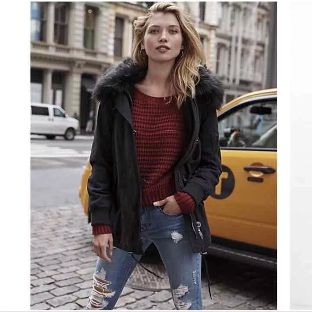 Express Fur Hooded Jacket