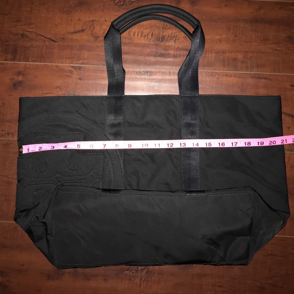 Tory Burch Large Black Nylon Penn Tote Bag