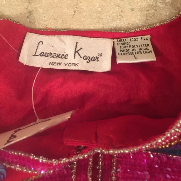 Vintage Lawrence Kazar Hand Beaded Top/Jacket - Picture 4 of 4