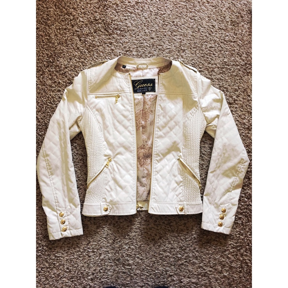 Guess Quilted Moto Jacket Size Small