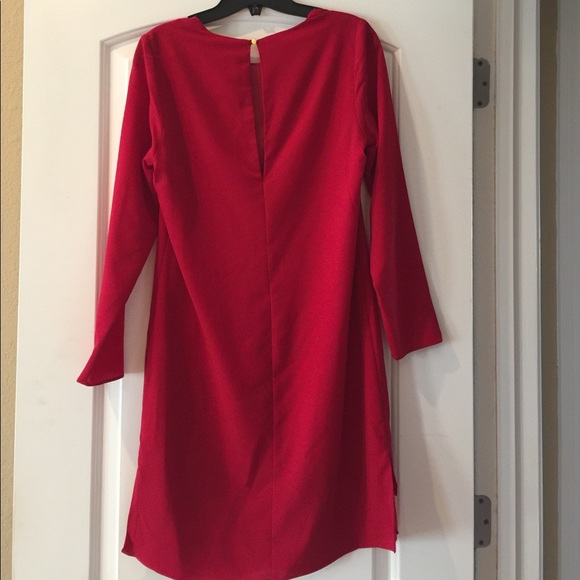 Crimson/red-G-F Collection Bevello Dress - Picture 5 of 7