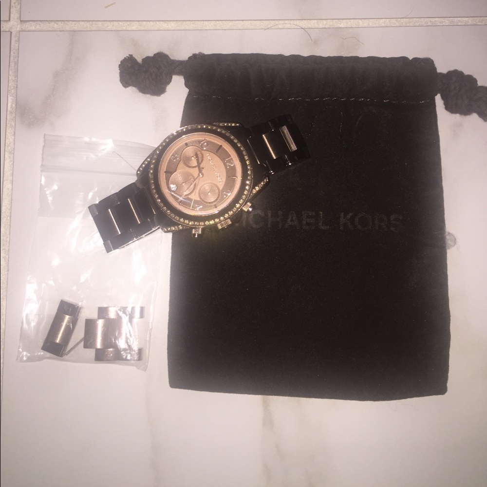 PRICE LOWERED...Chocolate Brown MK Watch MK5493