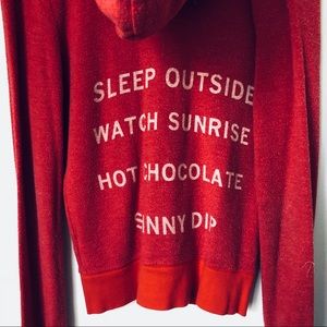 Wildfox Red Zip Hoodie