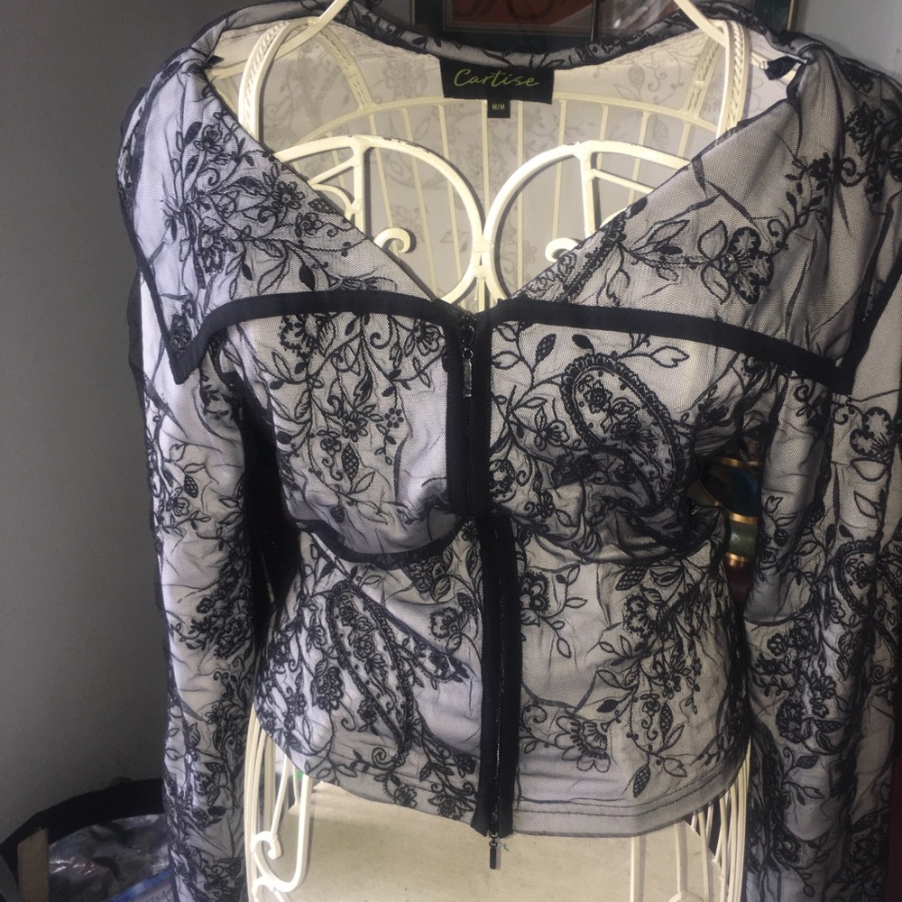 Cartise sexy lace zip up jacket ✨