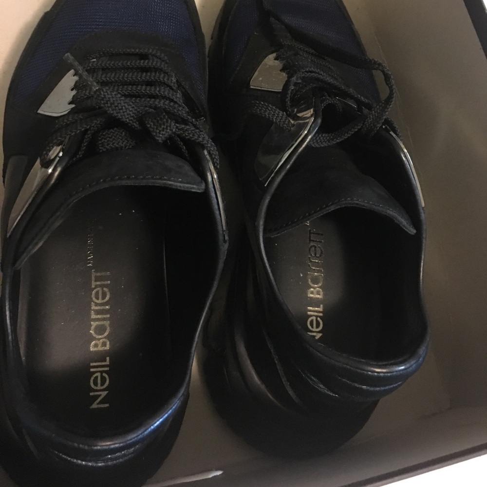 Neil barrettt 15ss runway metallic sneakers