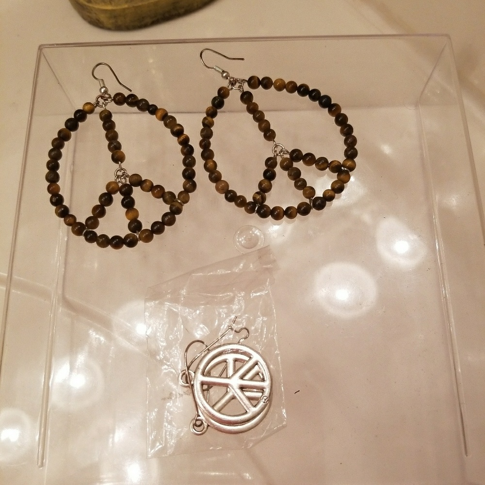 A set of peace earrings