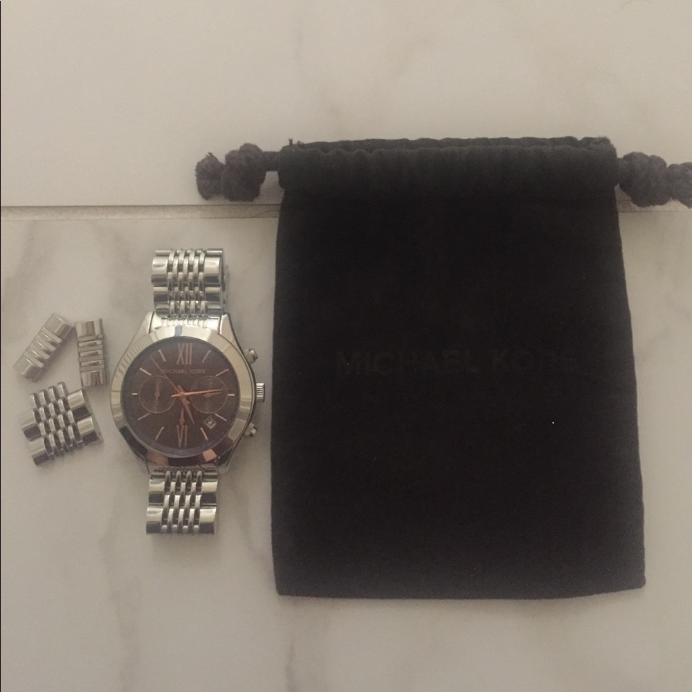 PRICE LOWERED ❤️ MK5761 silver and rose gold watch