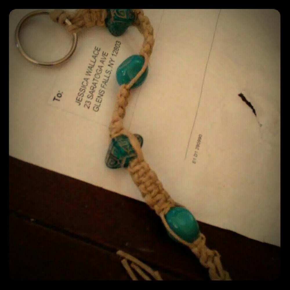 Home made key rinf dangle