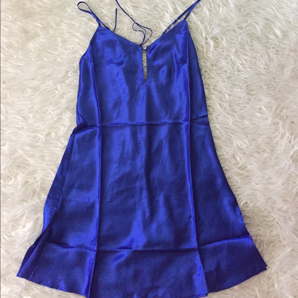 NEW Blue Silky Chemise