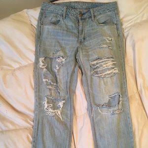Distressed jeans