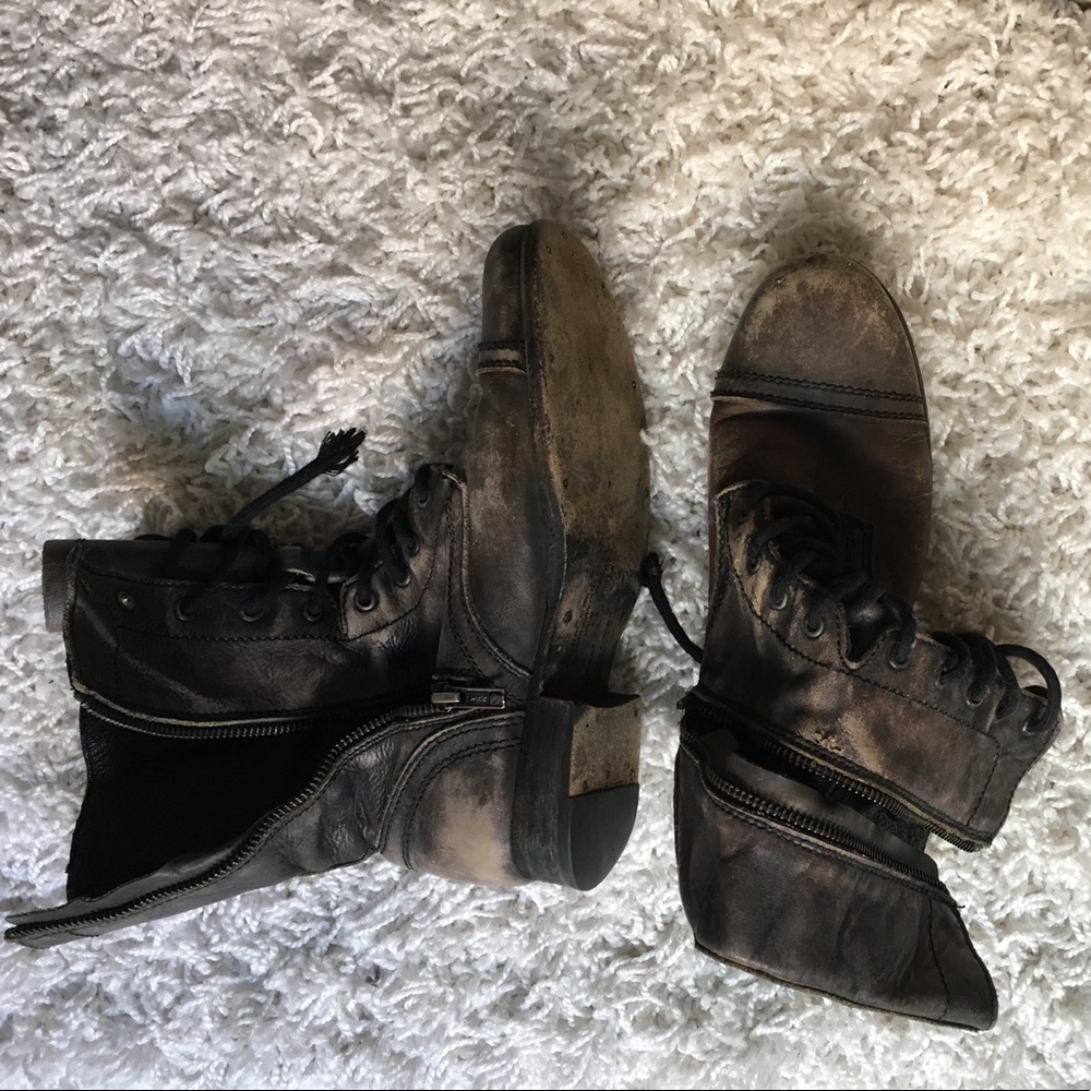 All saints - Distressed combat boots