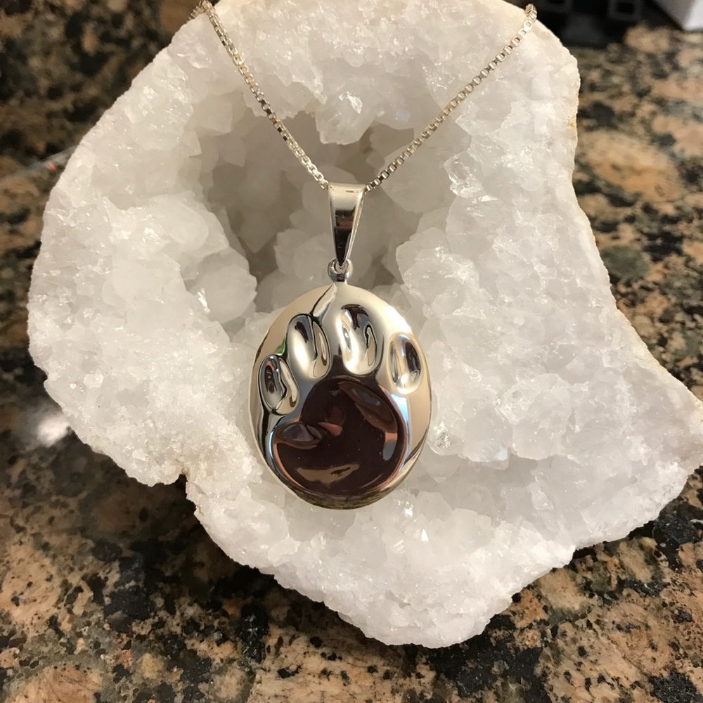 STERLING SILVER PAW PRINT  NIB