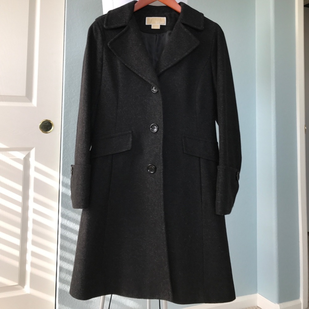 Michael by Michael Kors Charcoal wool coat