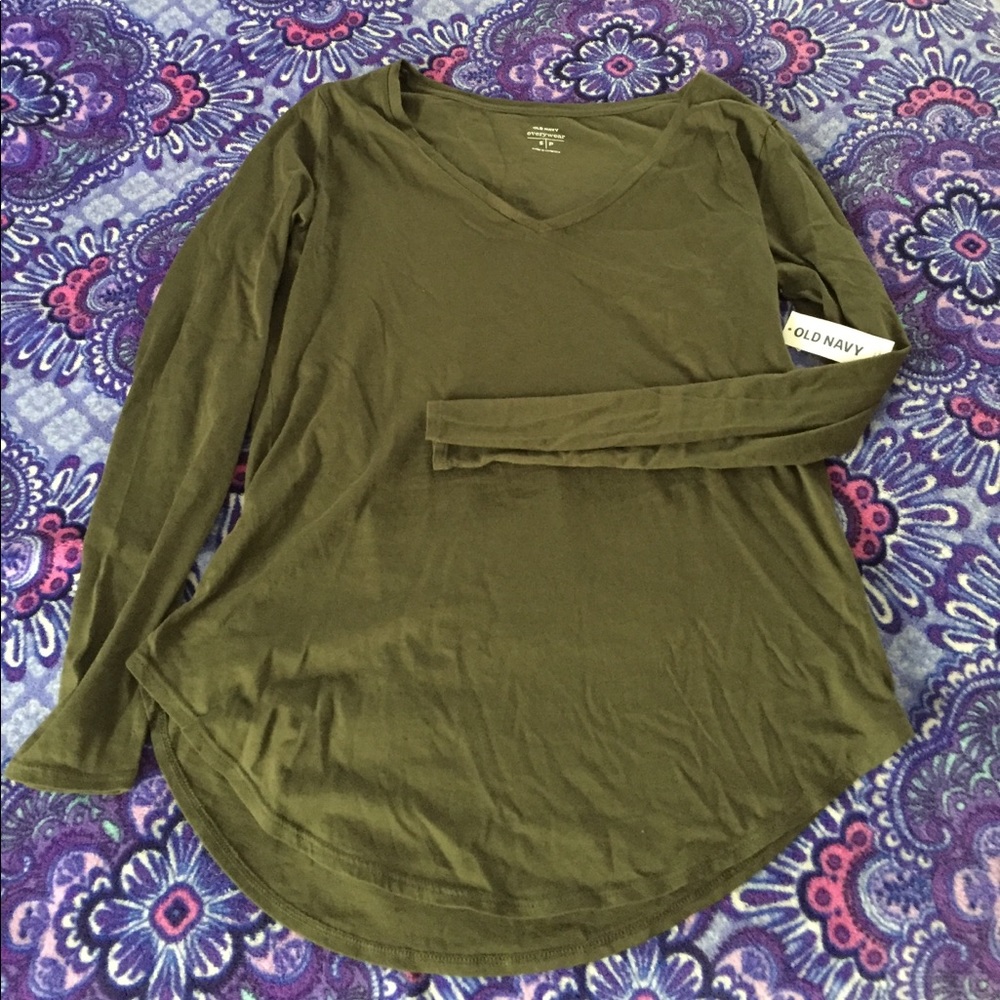 Olive Green Longsleeve Tee Old Navy NWT